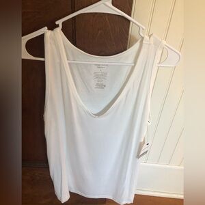 Nine West White Sleeveless Tank Top